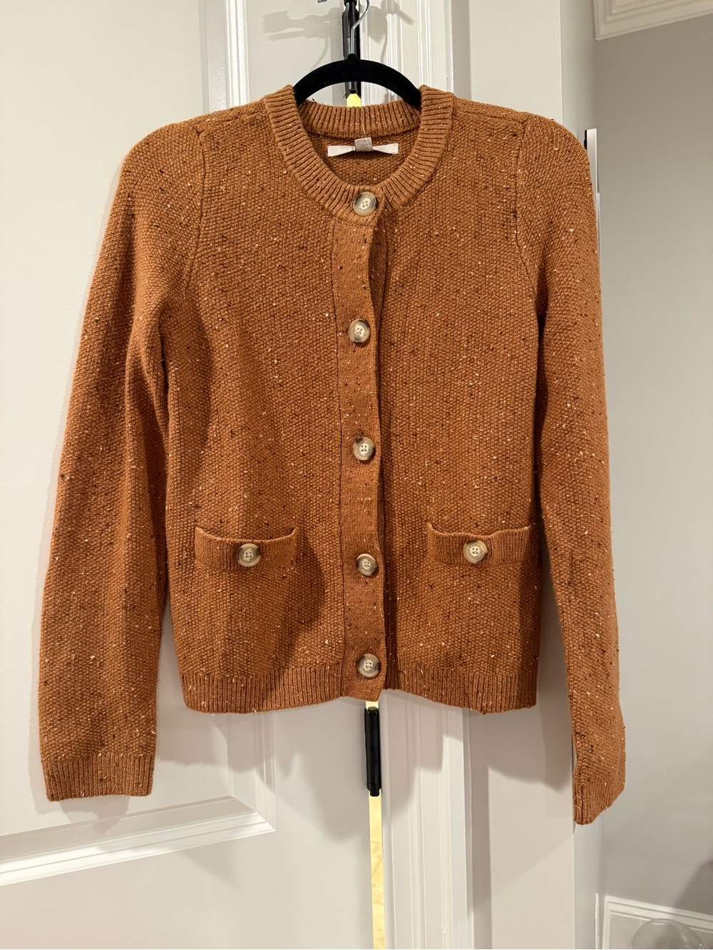 LOFT Flecked Sweater Jacket in Safari Sand